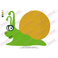 Funny Snail Embroidery Design